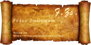 Fricz Zsuzsanna névjegykártya