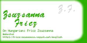 zsuzsanna fricz business card